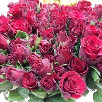 Rote Rosen zum Muttertag Event Aktion Branding buchen Blumen Verpackung Give Away